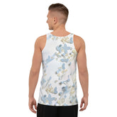Close-up of Electro Beat tank top fabric showing the quality and texture.